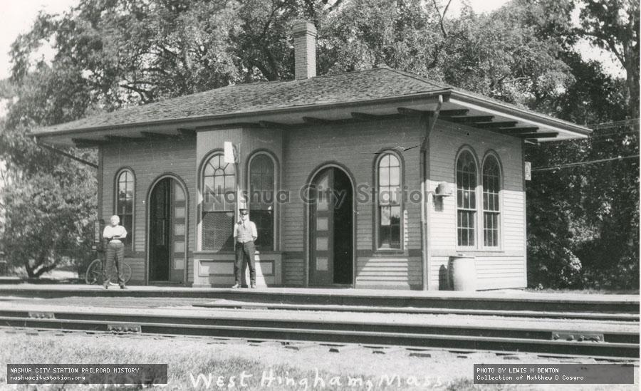 Postcard: Railroad Station, West Hingham, Massachusetts